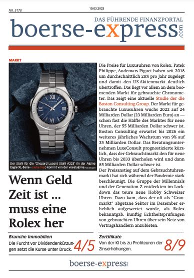 ist rolex an der börse
